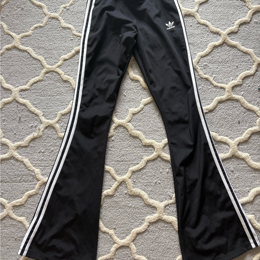 Adidas women’s black flared low rise leggings